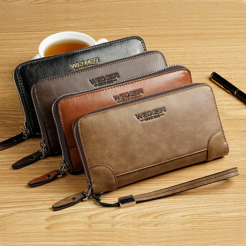 

Vintage Pu Leather Men Wallet Card Holder Coin Purse Clutches Coin Pocket Multi-card Bit