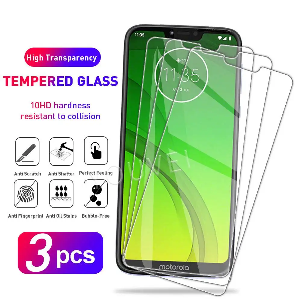 

3PCS Tempered Glass For Motorola Moto G7 Power Screen Protector For Motorola Moto G7 Plus G7 Play Glass Screen Protective Film