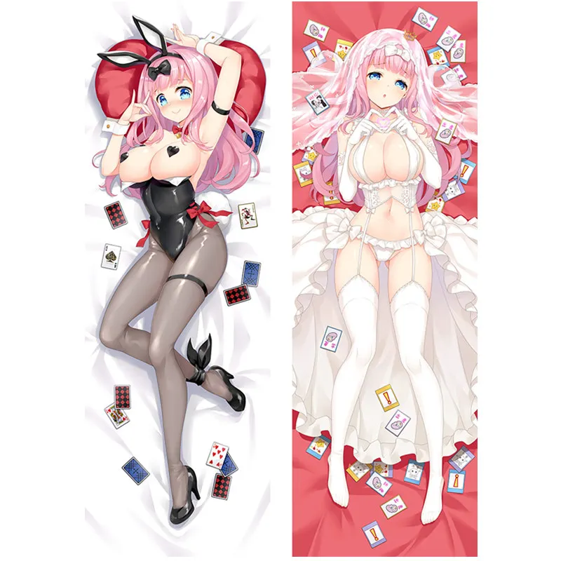 

New Anime Kaguya-sama: Love Is War Fujiwara Chika Dakimakura Pillow Covers Skin Peach Life- Sized Body Hugging Pillowcase Otaku