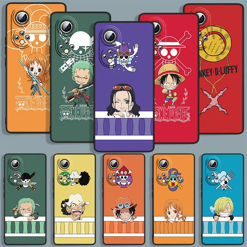 

D-Luffy Ones Pieces Anime Phone Case For Huawei Honor 10 10X 10i 20S V20 20 30 30i 30S X30 50 60 X8 70 Lite Pro Plus Black Cover