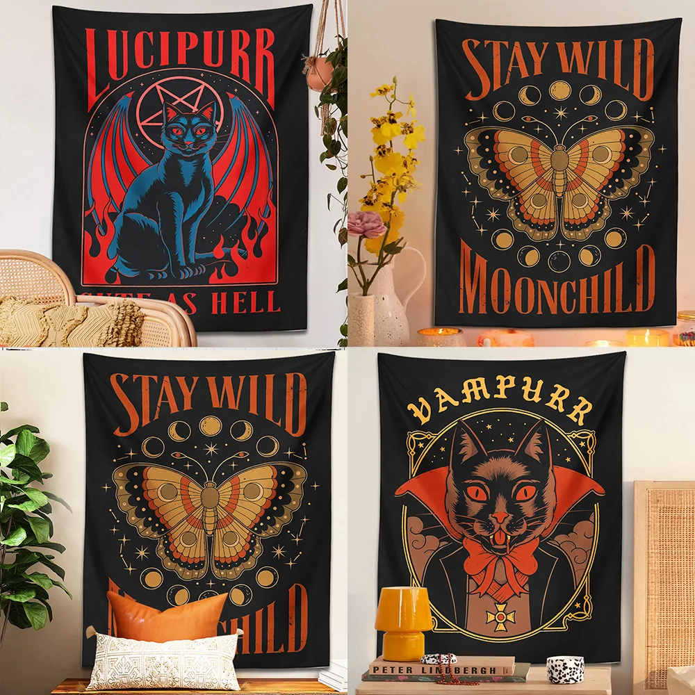 Гобелен на стену с надписью «Stay Wild Moonchild»