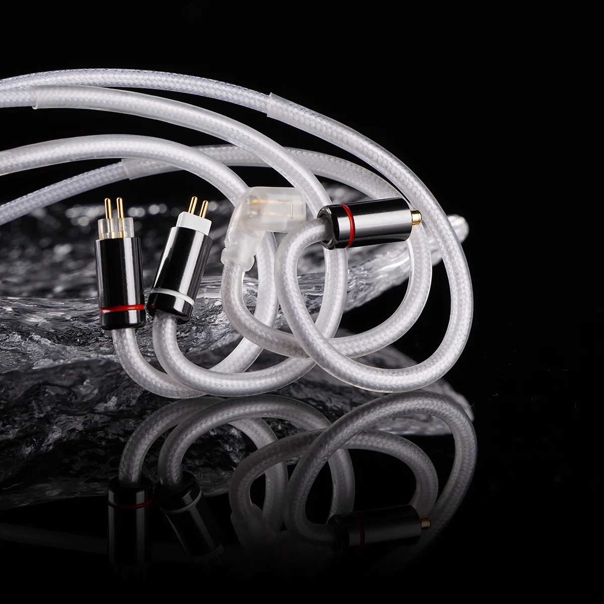 Фото Кабель для обновления наушников NiceHCK SnowWings Hi-Fi, 24-каратный позолоченный двухслойный провод для DaVinci Delci Explorer 4U №3