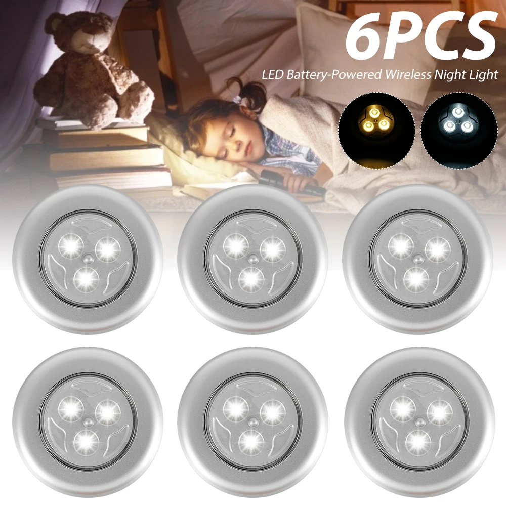 

Монолитный блок светодиодов беспроводной кнопочный ночник шкафы счетчики самоклеящаяся беспроводная Сенсорная лампа настенная лампа