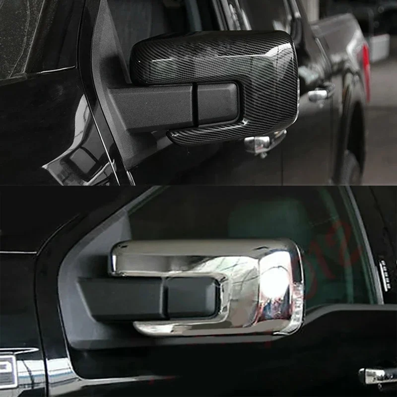 Фото Для Ford F150 F-150 2022 2023, ABS, передняя сторона автомобиля, левое и правое стекло заднего вида, накладка на зеркало, рамка, крышки заднего вида №2