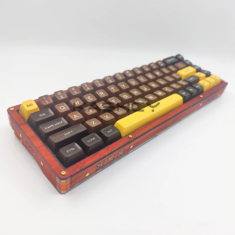 Red Rosewood Soild Wood & Arcylic 65% Wireless RGB Mechanical Keyboard Kit Gasket Hot Swappable Socket 68keys Switch