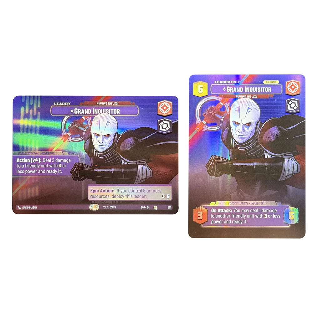 Фото SWUDB Proxy Cards Showcase Foil Spark of Rebellion Leia Organa Han Solo Sabine Wren Grand Inousitor Коллекция игрушек Подарки №5