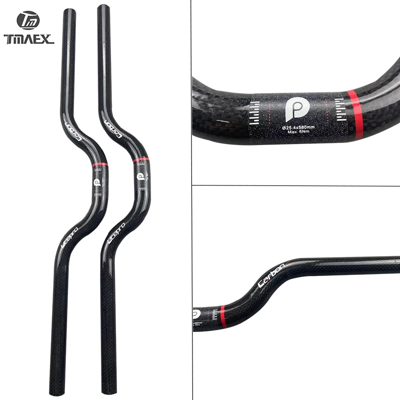 Углеродное волокно сверхскладной 25.4mmx580mm3k матовый черный подходит для Brompton M bar