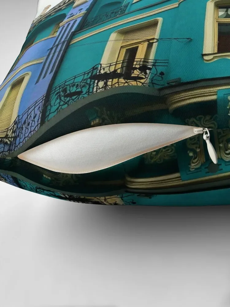 Декоративная Бирюзовая декоративная подушка для гостиной