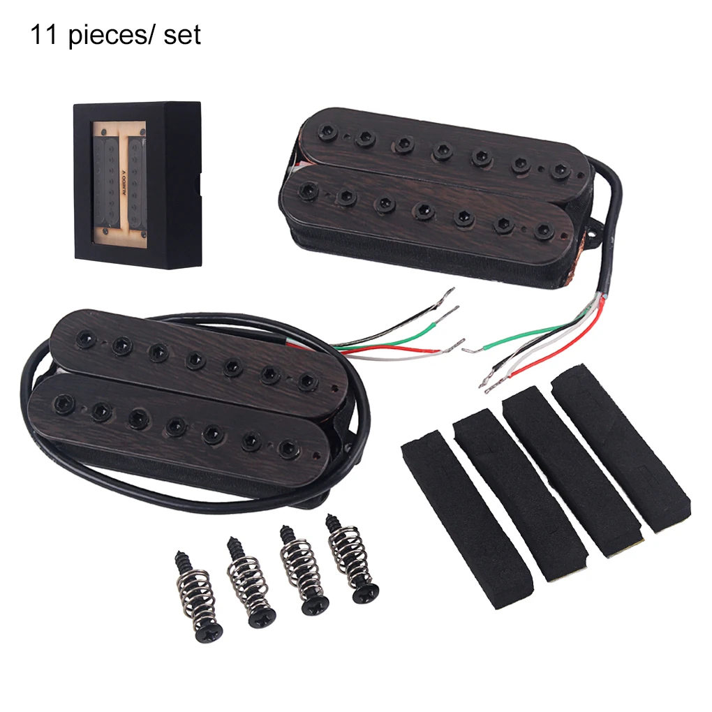 Pickups 7 Strings Portable Convenient to Store Electric Transducer Humbucker Pickup Woody Stability Replacement for Guitar