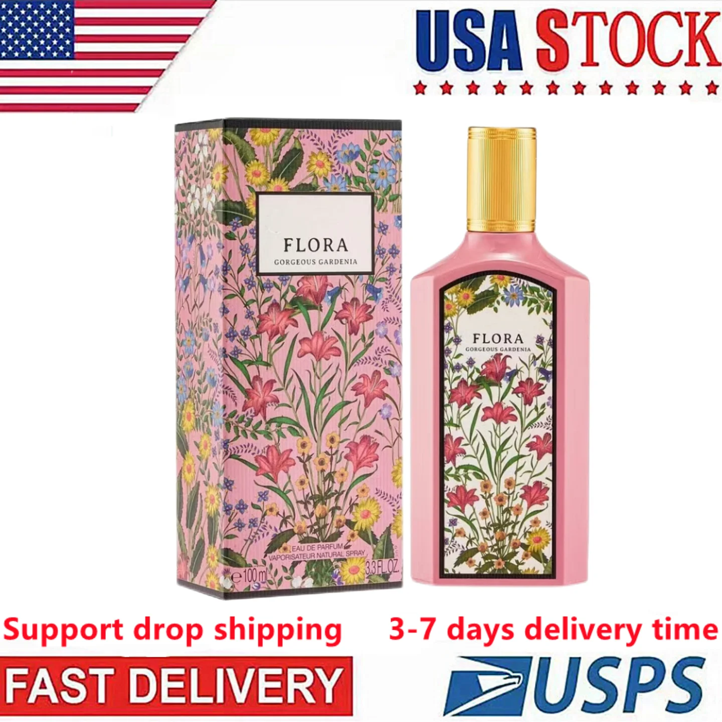 

Быстрая доставка в США в течение 3-6 дней, женские духи, флора, великолепный длительный аромат гардении, спрей для тела, хороший запах, парфюм для женщин
