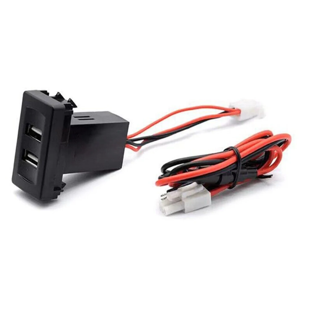 

1 X Charger+1 X Wiring Harness 2.1A USB Car Dual USB Port Charger Socket Light Built-In Socket For Transport T4 12-24 (V)