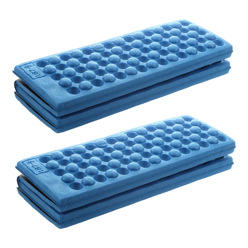 

2X Personalized Folding Foam Waterproof Seat Pad Chair Cushion (Blue)