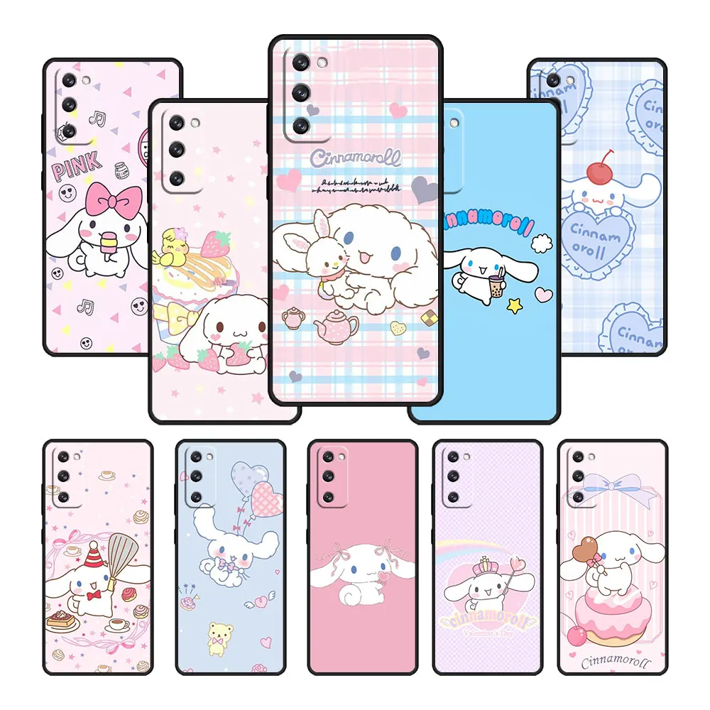 

Cartoon Cinnamoroll Dog For Samsung Galaxy S10e S22 Ultra 5G S9 S20 FE S8 S7 Edge S21 Plus S10 Lite Phone Cover Back Full