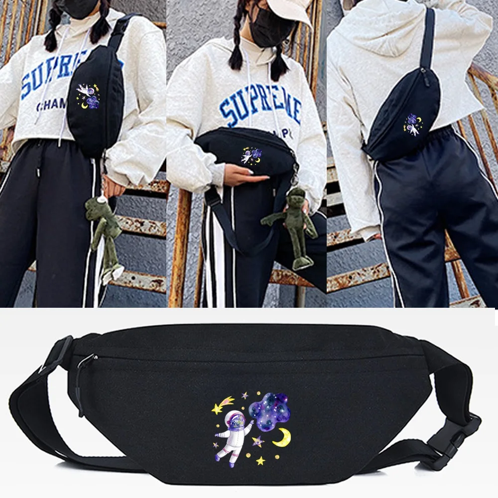 

Waist Bag Casual Fanny Bag Touch The Stars Print Phone Belt Bag Pouch Money Bum Sport Chest Bags Cross Shoulder Belt Pack Unisex
