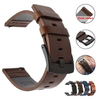 20mm 22mm watch band quick release leather strap for samsung galaxy watch 3 active2 40 44mm huawei watch gt 2 watchband 18 24mm