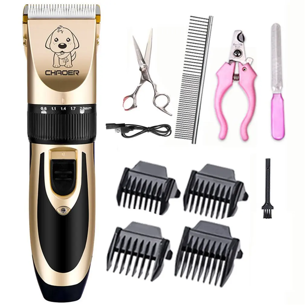 

Машинка для стрижки собак, Аккумуляторный триммер для домашних животных, инструмент для груминга кошек и собак