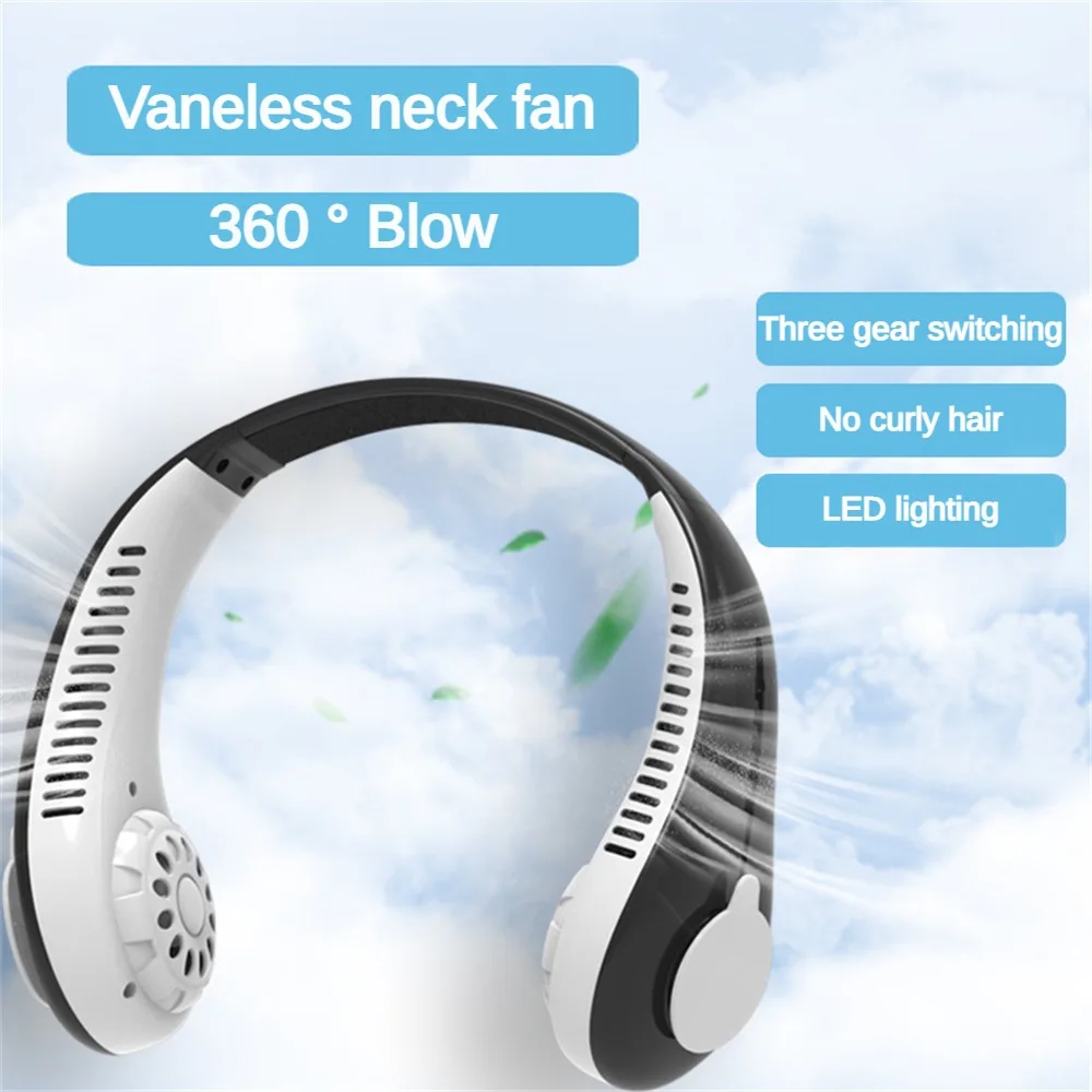 

Мини-вентилятор на шею со светодиодной лампой