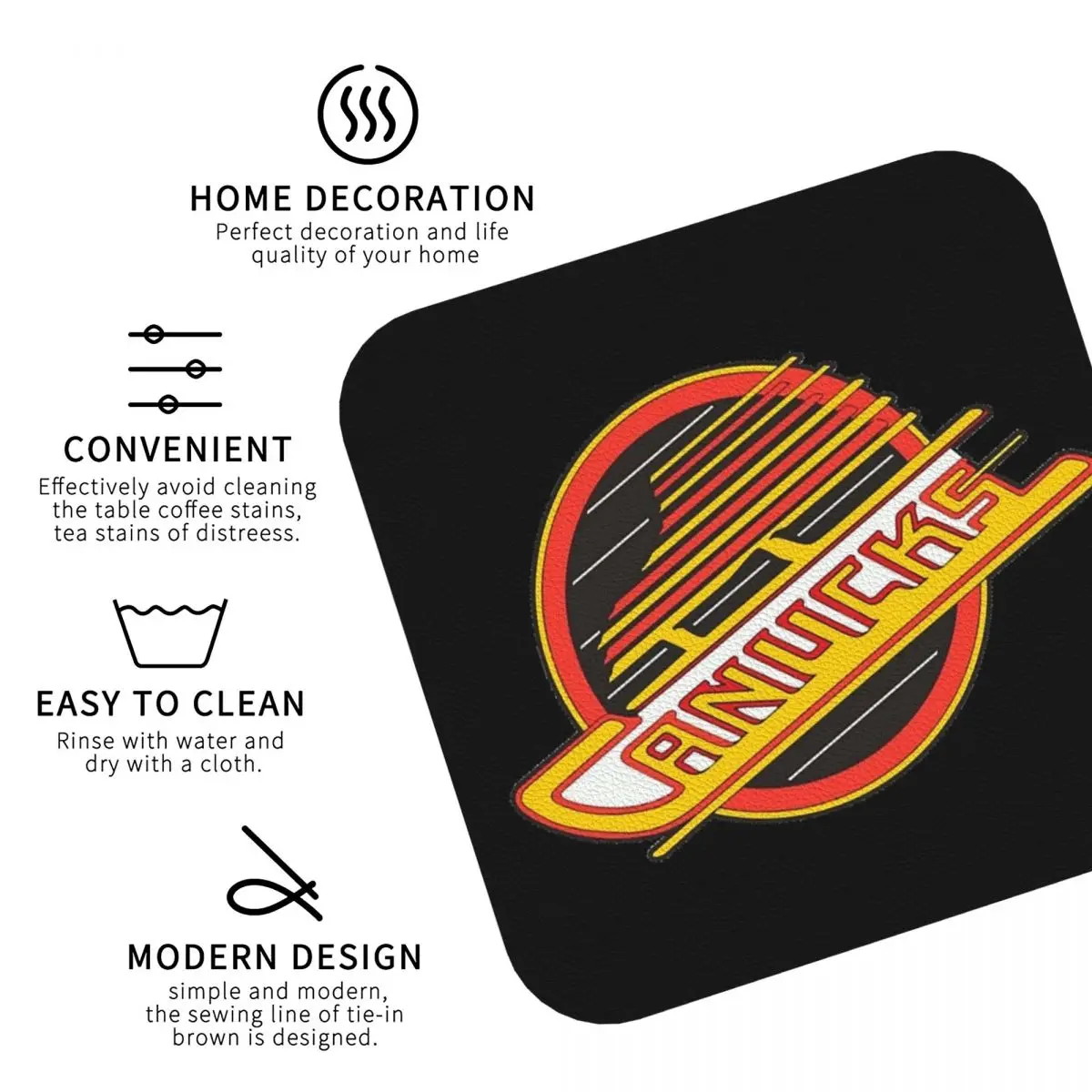 Vancouver Hockey-Retro Canucks Подставки для скейтбординга Кухонные салфетки Изоляционные