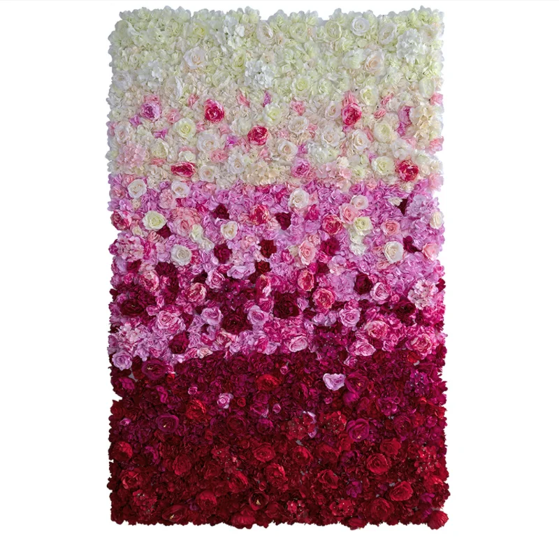 

40x60cm Artificial Rose Flower Wall with Hydrangea Peony for BabyShow Wedding Christmas Home Backdrop Decor