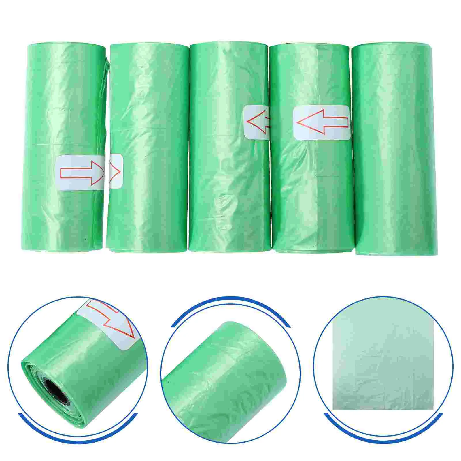 

10 Rolls Trash Bag Baby Pet Storage Organizer Drawstring Waste Disposable Nappy Pouch