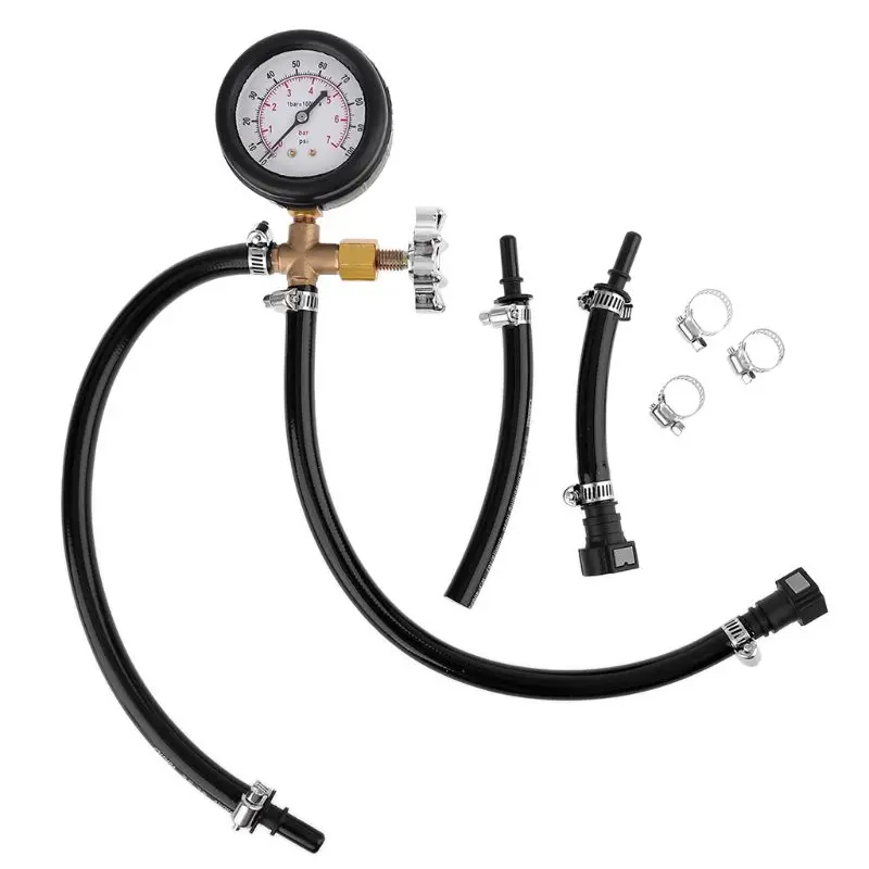 

0-100PSI 7BAR Quick Connected Fuel Injection Pump Pressure Gauge Tester Useful