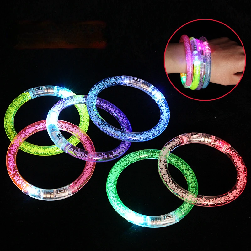 Luminous Bracelet Bubble Beads Acrylic Light Stick Party Cheer Props Children's Toys