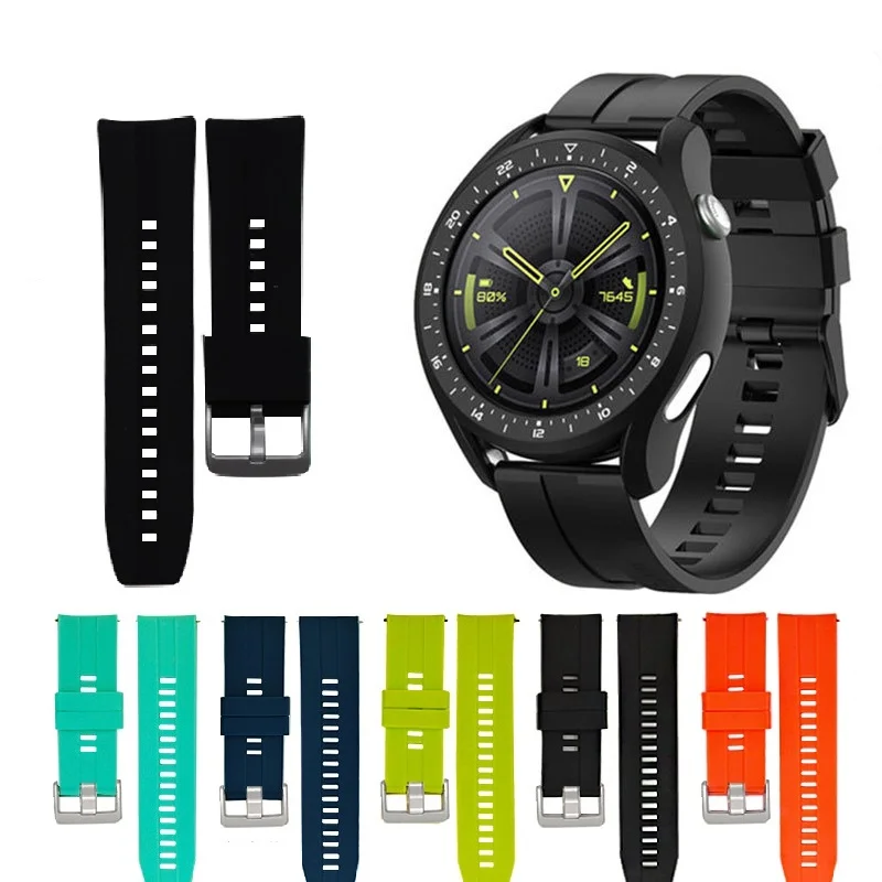 

Ремешок силиконовый для Samsung Gear S3 Frontier/Classic Galaxy watch 3 45 мм 22 мм, браслет для Samsung Galaxy Watch 46 мм