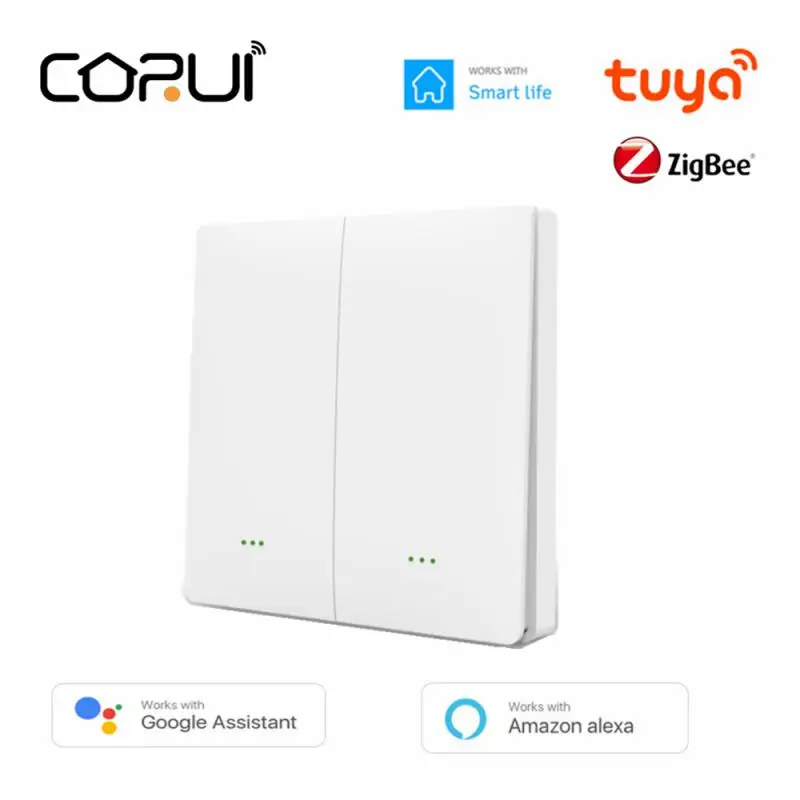 

Смарт-переключатель CORUI Tuya Zigbee, проводка с дистанционным управлением, для Alexa и Google Home