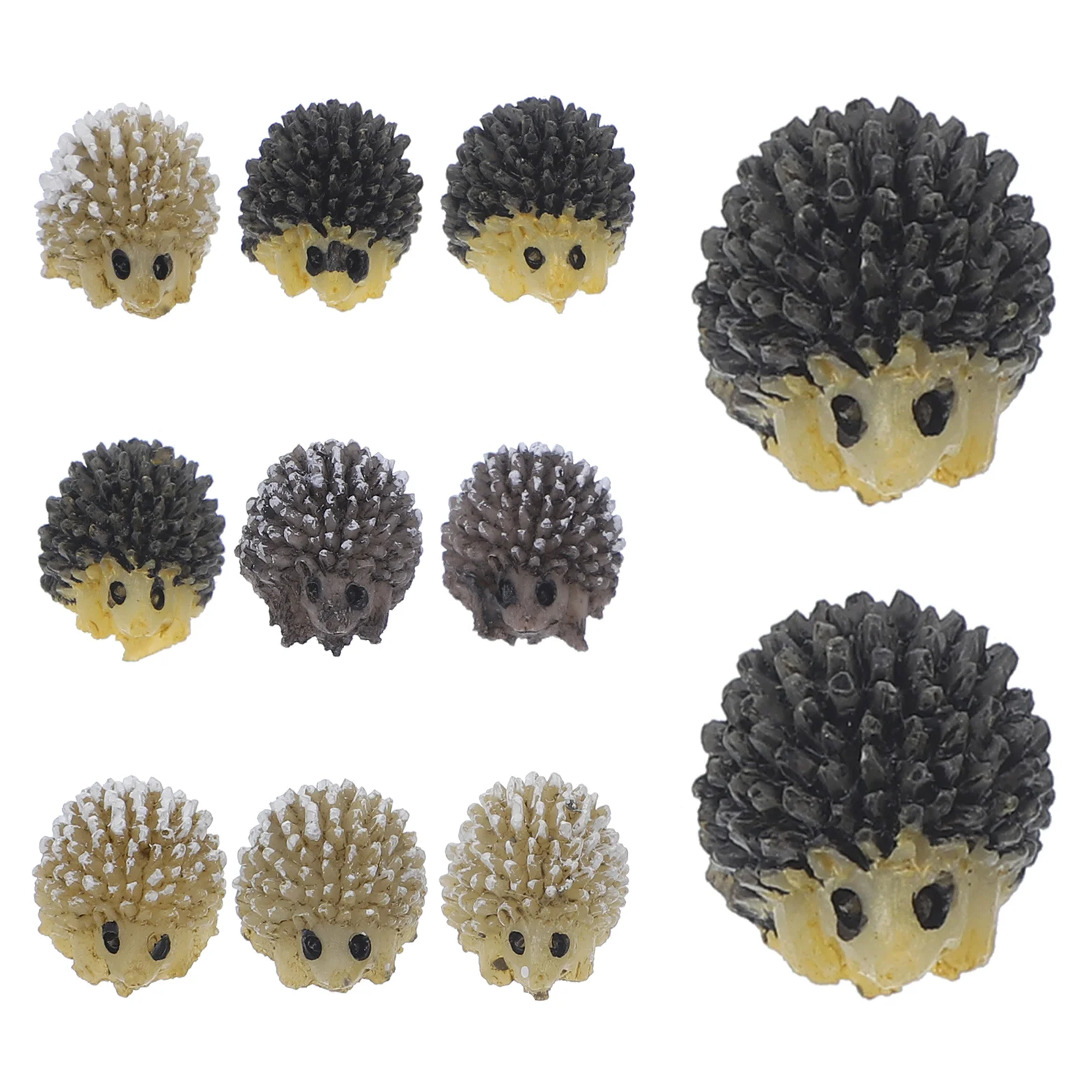 

10 Pcs Hedgehog Figurine Terrarium Accessories Miniature Fairy Figurines Toy Animals Eco Bottle Boutique Decor