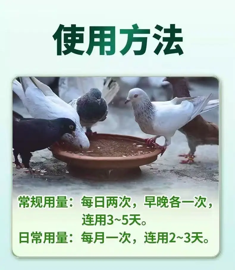 Фото Средство от E. coli / Salmonella / Typhoid - добавка для здоровья кишечника для голубей, 100 шт. №4