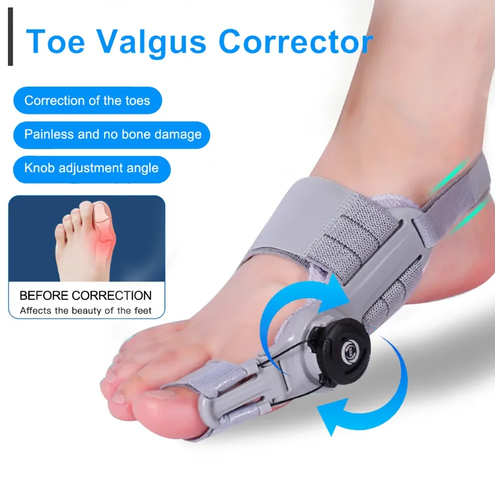 

Bunion Corrector Unisex Foot Hallux Valgus Braces Rotatable Toe Separator Straightener Adjustable for Pedicure Finger Corrector