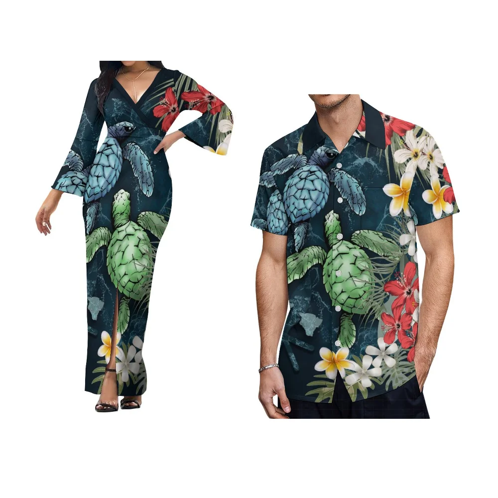 Полинезийское платье для пары банкетное на заказ официальная рубашка гавайский