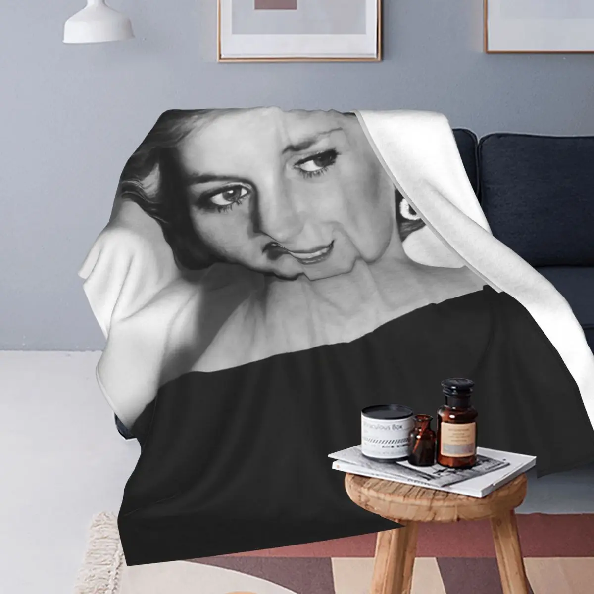 Мягкое теплое одеяло Diana принцессы Уэльса для пикника новинка на осень