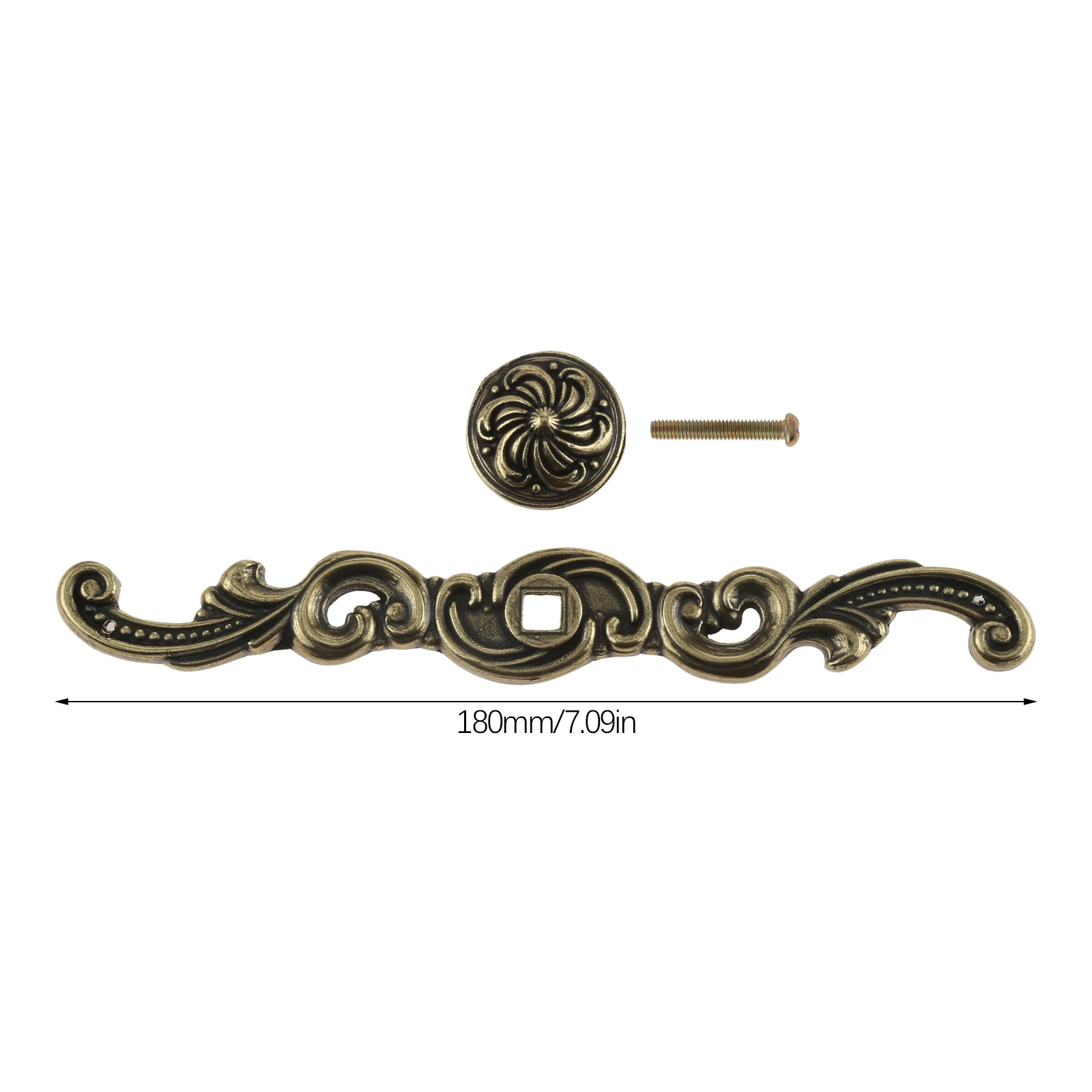 Винтажная бронзовая ручка для шкафа из цинкового сплава, антикварная мебельная ручка, ящик, кухонная фурнитура для раздвижных дверей с винтами