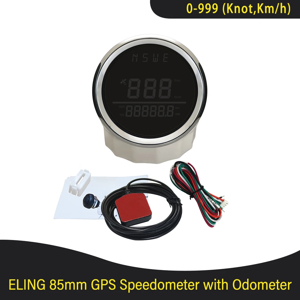 Новейший цифровой GPS Спидометр 85 мм 0-999 (узлы км/ч) для морской лодки яхты с