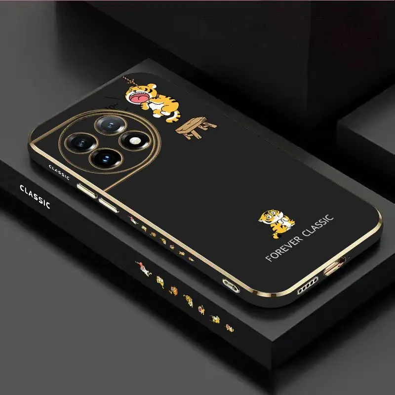 

Cry For Help Tiger Luxury Plating Phone Case For Oneplus 11 11R 10R 10T 10 Pro 9 9R 9RT 8T 8 8 Pro Cover