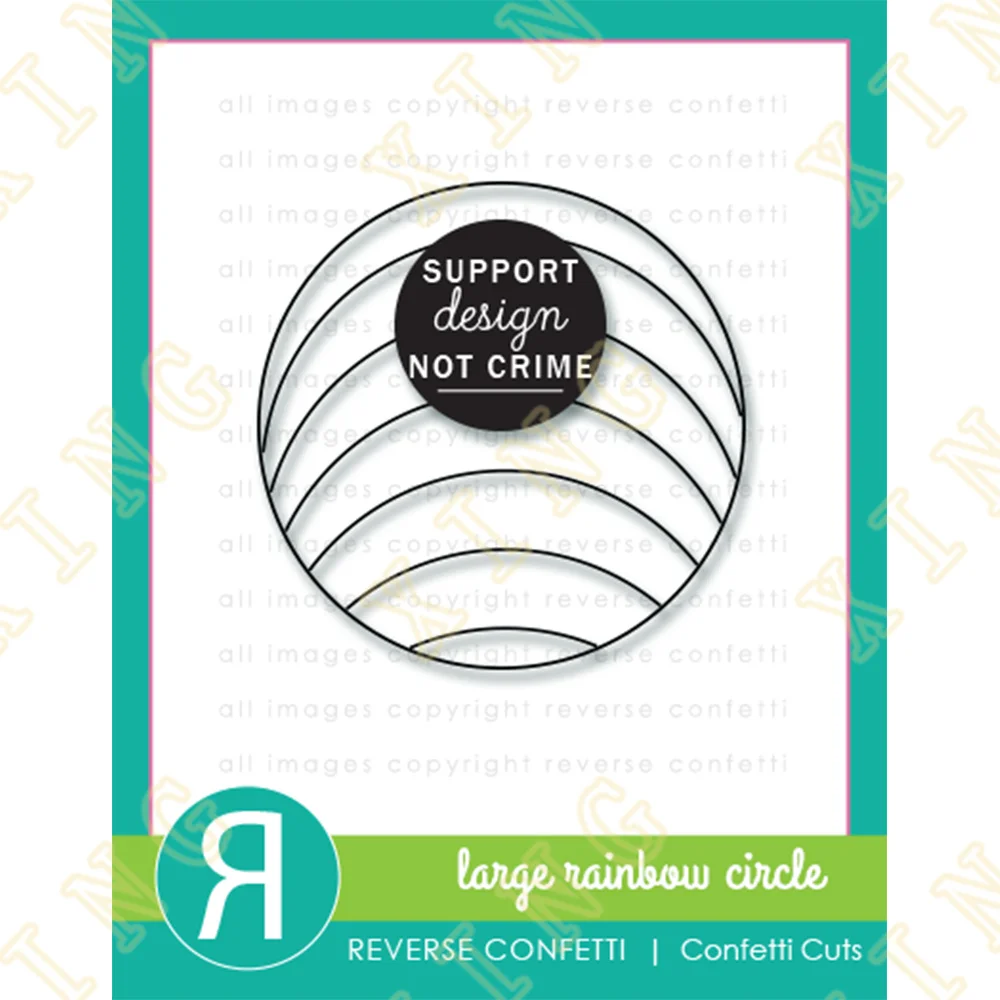 

Large Rainbow Circle Metal Cutting Dies Scrapbook Diary Decoration Embossing Moulds Diy Greeting Card Handmade 2022 New Arrival