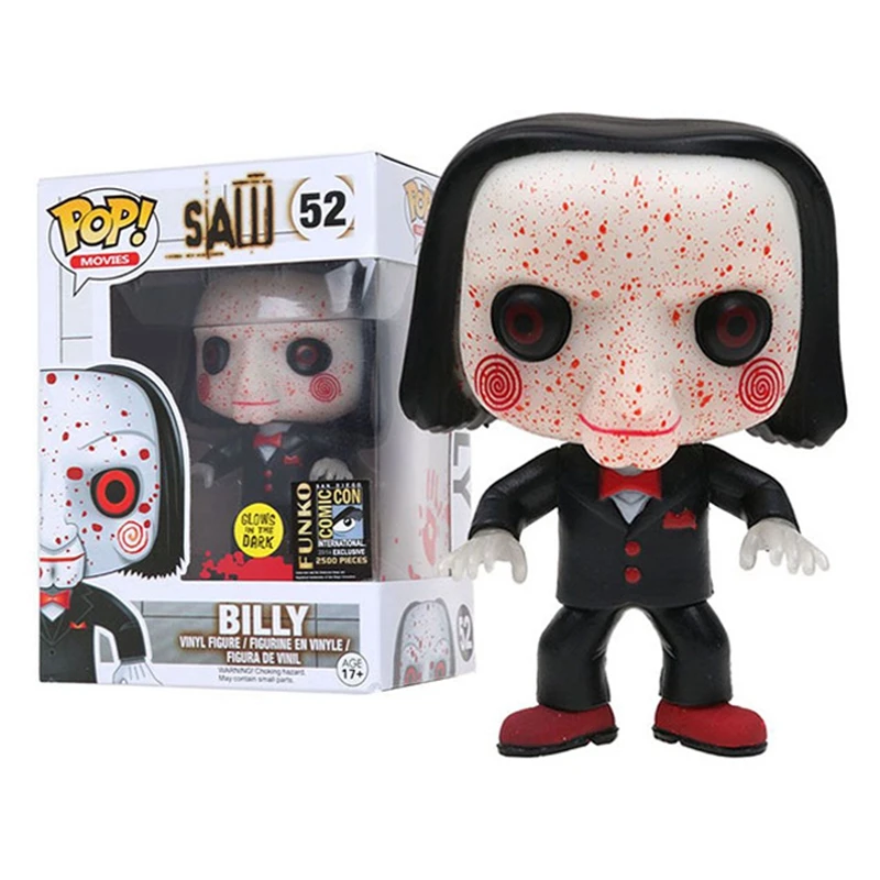 FUNKO POP 2026 MOVIES SAW Toys Regular BILLY # 52 светящиеся виниловые фигурки-куклы, коллекционные модели, подарок для детей (art.: 3920d889aa02d) - 3920d889aa02d