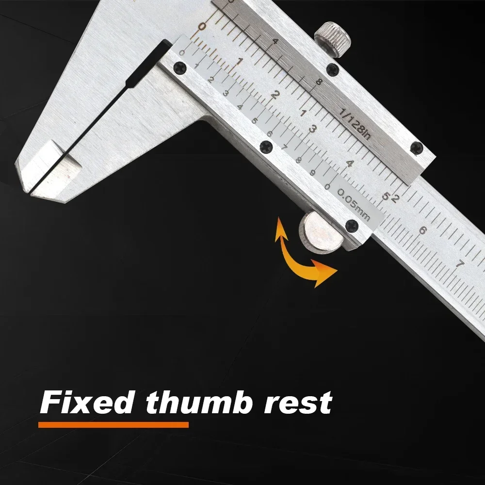 Штангенциркуль 0-150 мм из нержавеющей стали с двойным считыванием и высокоточный