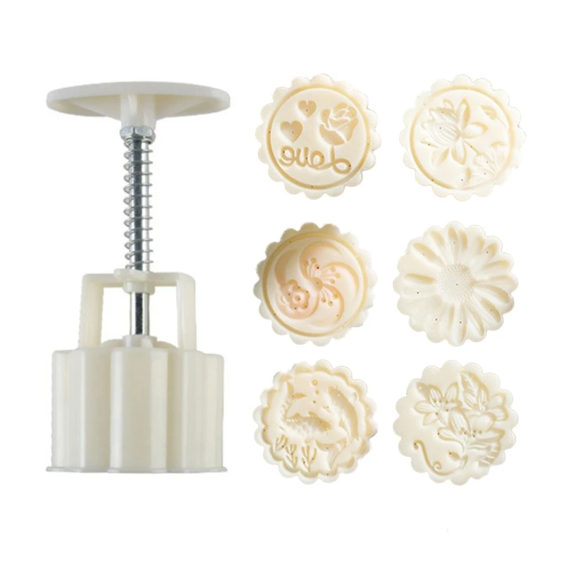 

Carp Fish Moon Cake Mould Hand Pressure Cookies Cutter Exquisite Blossom Pastry Tool Moon Cake Maker Bath Bombs Press