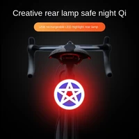 bicycle taillights mountain bike charging light creative taillight for road bike riding at night constellation pattern taillight