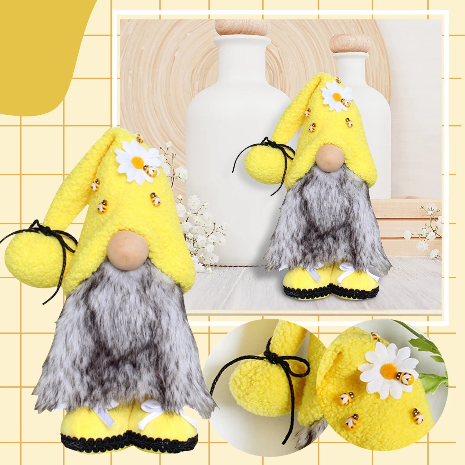 

Креативное украшение для куклы, стоячая кукла, украшение для рабочего стола, Безликий гном, настольное украшение, подвесные летучие мыши дл...