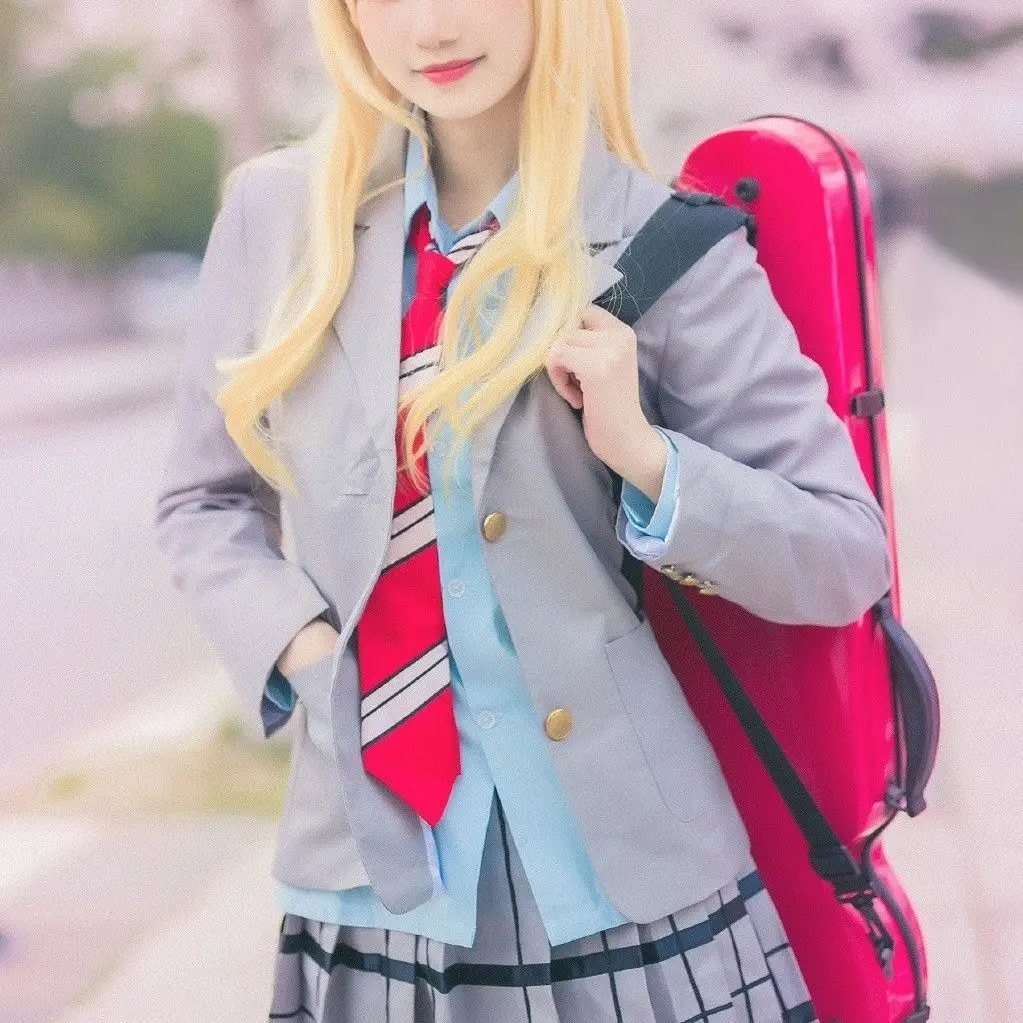 

Костюмы для косплея Miyazono Kaori Your Lie в апреле Arima Kousei синтетические парики брюки пальто женская куртка для мужчин и девочек