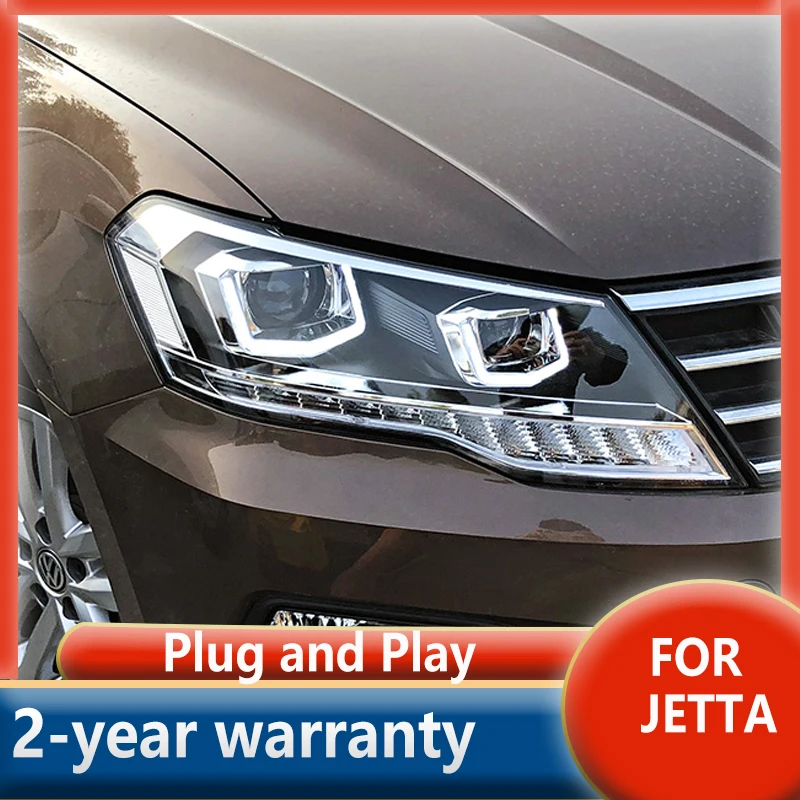 

For VW Jetta headlight 2017 2018 2019 Headlights Fog Lamp Daytime Running Lights DRL H7 LED Bi Xenon Bulbs Accessories Head lamp