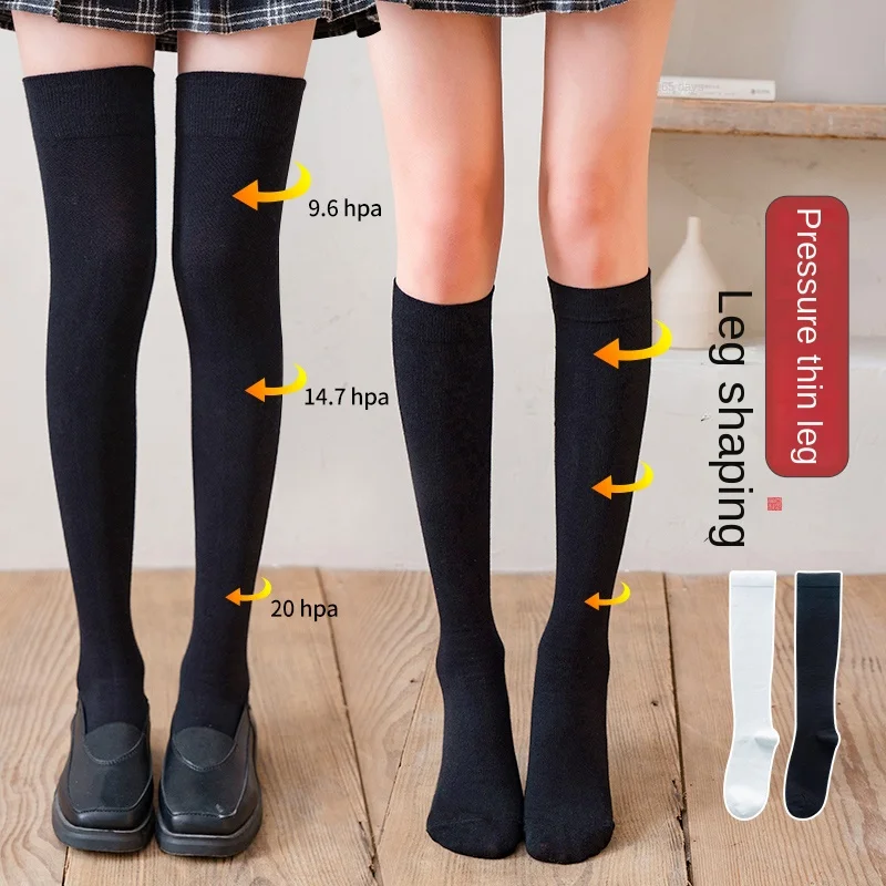 Women new golf socks cotton breathable knee high socks