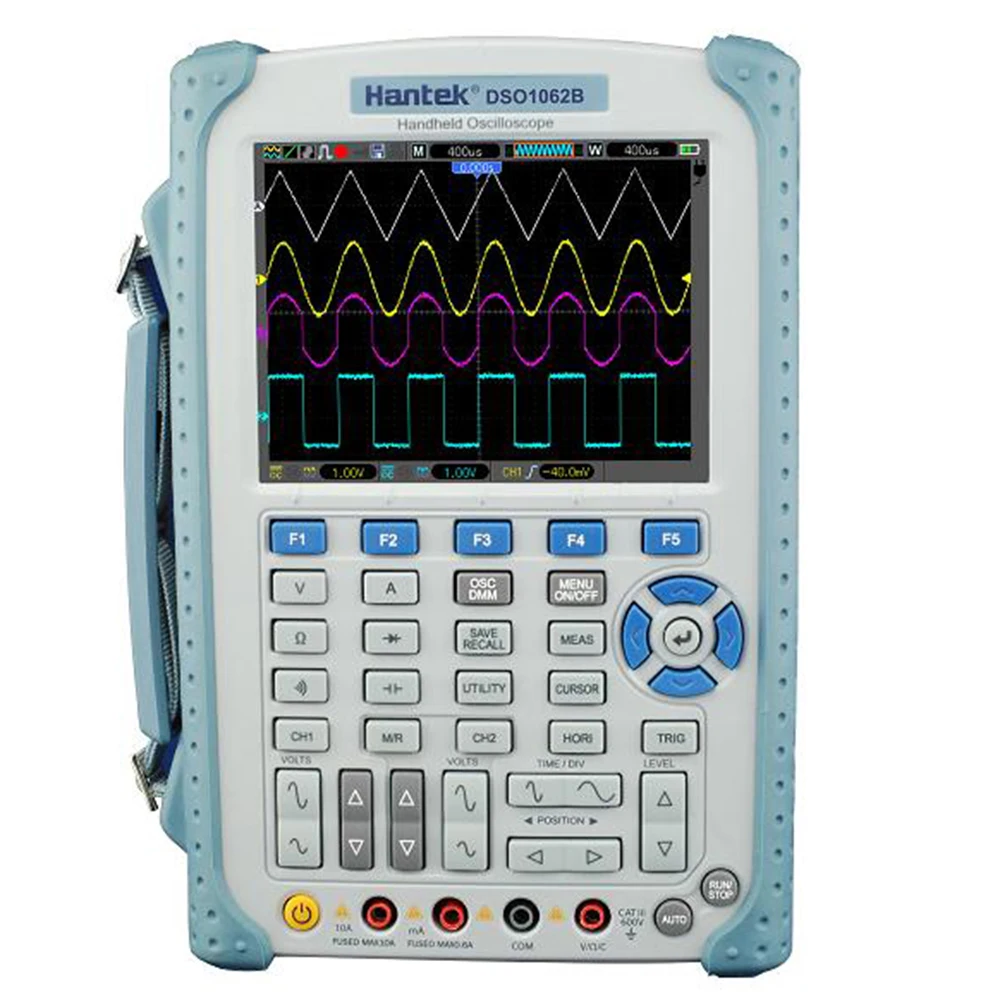 

Hantek DSO1062B 60MHz Handheld Digital Oscilloscope Multimeter 2 Channel Oscilloscope 1GSa/s 8bit for Lab Use
