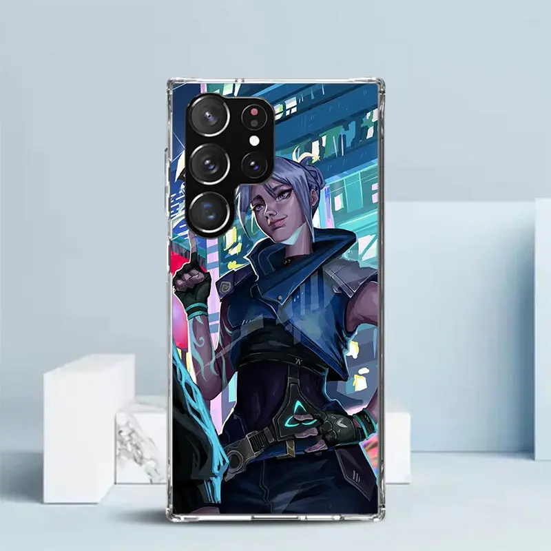 Чехол Valorant Jett для телефона Samsung Galaxy S22 S23 S24 Ultra S21 S20 FE S10 Plus S10E S9 S8 + S7 Edge мягкая задняя