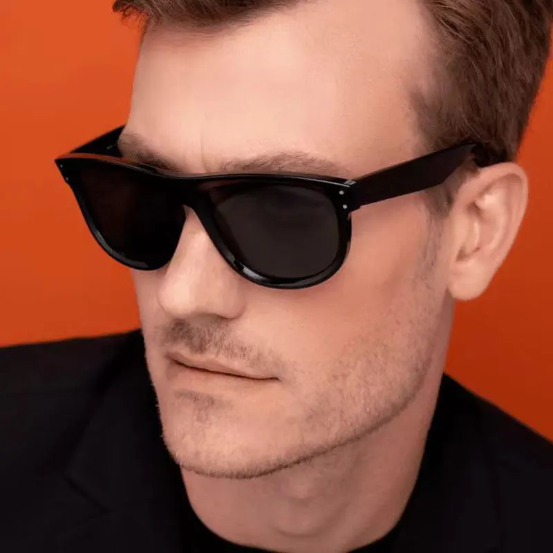 Солнцезащитные очки R0502S мужские дизайнерские модные квадратные темные с