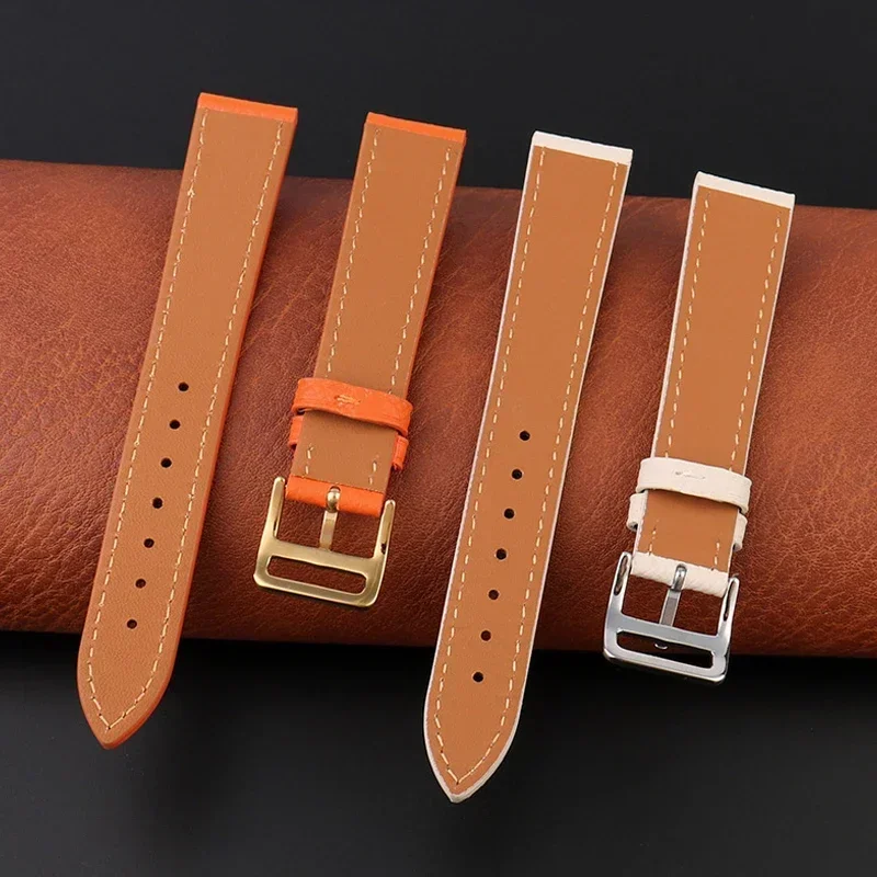Фото Ремешок из натуральной кожи для часов подходит для Hermes 14 мм, 16 мм, 18 мм, модный удобный мягкий браслет из воловьей кожи №2