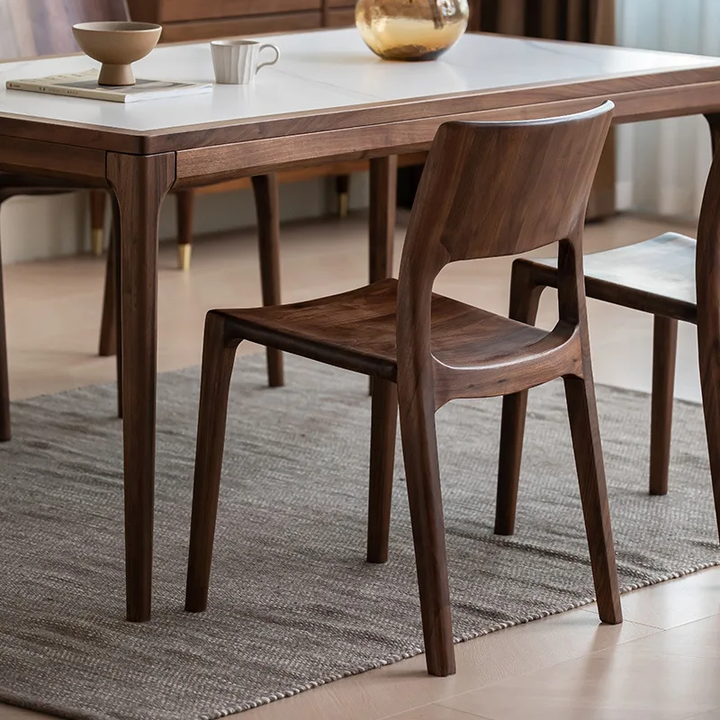 Стул Shuke из Северной Америки импортный черный ореховый обеденный врезной и